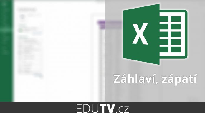 Záhlaví a zápatí v Excelu