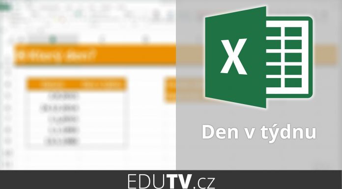 Zjištění dne v týdnu v Excelu