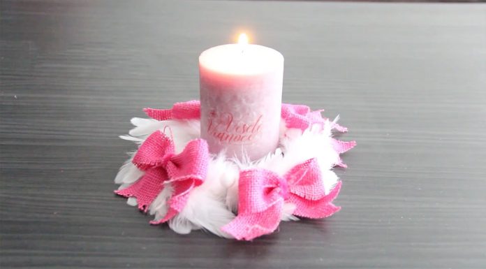 Vianočná sviečka – decoupage na sviečku
