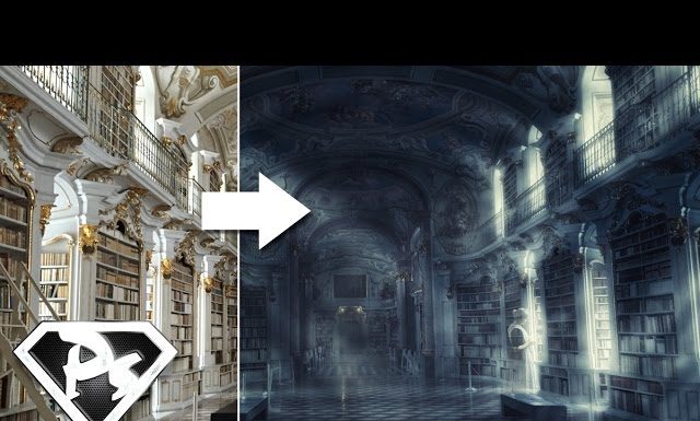 SPEED ART PHOTO MANIPULATION – Ghost in Library vo Photoshope