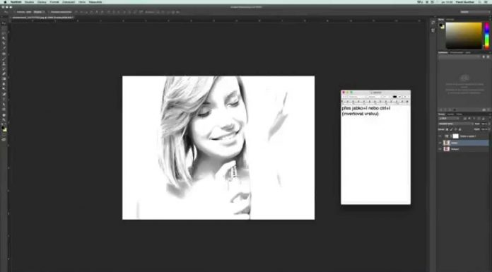 Photoshop CZ tutorial – Jak z barevné fotografie udělat černobílou kresbu