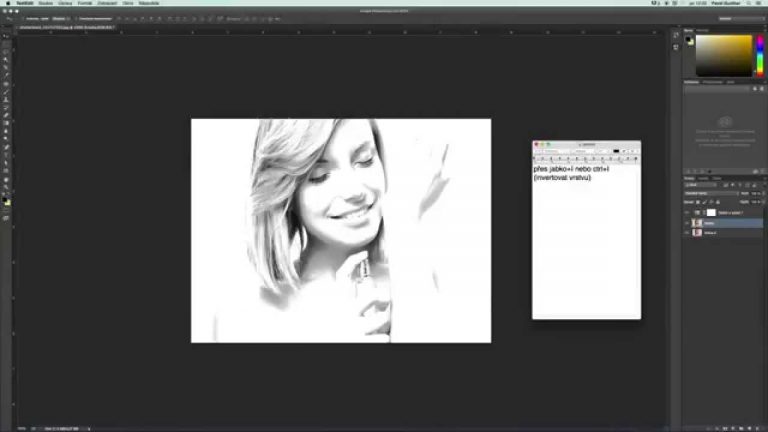 Photoshop CZ tutorial – Jak z barevné fotografie udělat černobílou kresbu