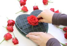 Kytica na Valentína v tvare srdiečka