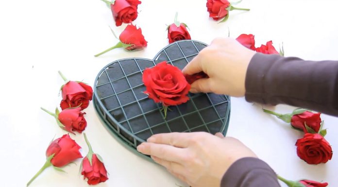 Kytica na Valentína v tvare srdiečka