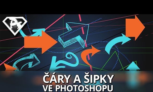 ČÁRY A ŠIPKY VE PHOTOSHOPU vo Photoshope
