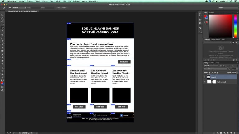 Jak udělat HTML newsletter bez programování – Photoshop CZ tutorial