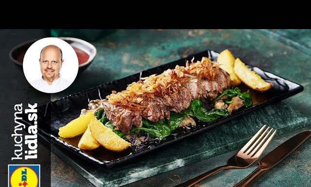 Hovädzí steak s hlivou ustricovou a vínovou omáčkou – Roman Paulus – recepty kuchynalidla.sk