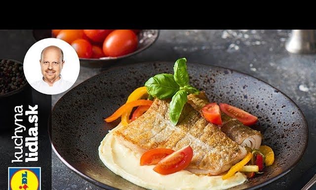 Morský vlk s pečenou paprikou, cuketou a zemiakovou kašou – Roman Paulus – recepty kuchynalidla.sk