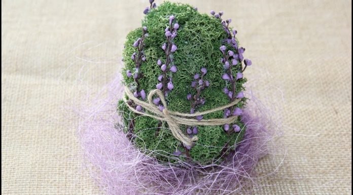 Návod na veľkonočné vajíčko z prírodného machu – tutorial DIY