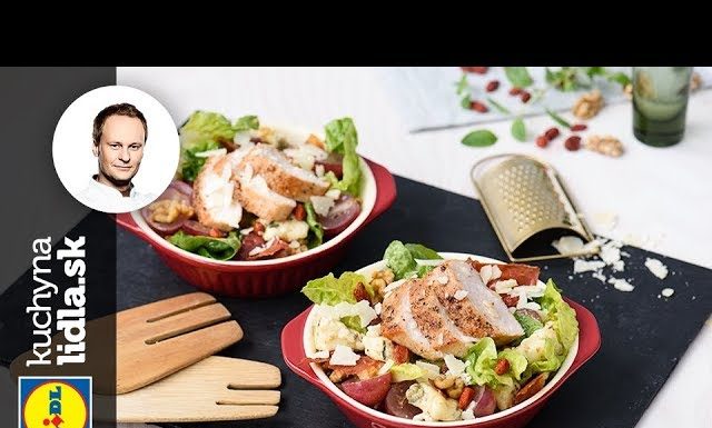 Šalát s kuracím mäsom, prosciuttom a goji – Marcel Ihnačák – recepty kuchynalidla.sk