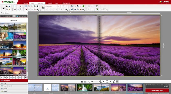 Vkladanie pozadia II. – softvér CEWE FOTOSVET