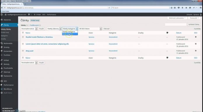 Manažment obsahu a admin panel – WordPress Návody 09