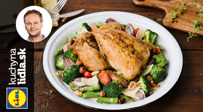Pečené kura s brokolicou a špargľou – Marcel Ihnačák – recepty kuchynalidla.sk